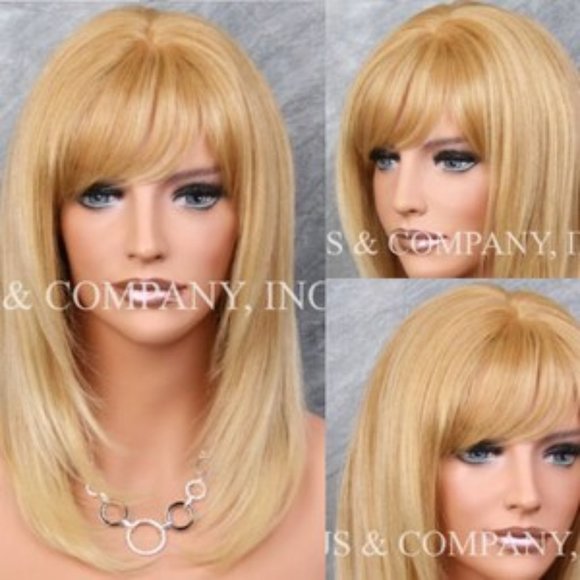 Wig "100%' Human Hair Wig,  Golden Blonde, NWT! - Picture 1 of 2